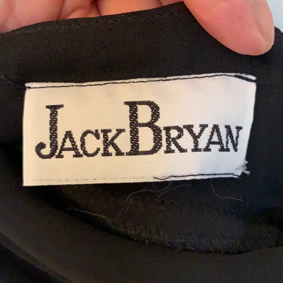 Elegant JACK BRYAN Vtg Black Wide leg Flowy Dressy Evening Skirt Pants Chiffon - Picture 5 of 9